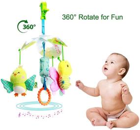 img 2 attached to 🧸 Willway Cute Car Seat Hanging Toys for Baby - Stroller Toy Flying Animal Soft Toys with BB Squeaker, Distorting Mirror & Wind Chime for Boys & Girls, Ages 0-36 Months