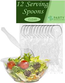 img 2 attached to 🍽️ 12-Pack of PARTY BARGAINS 8.75" Heavy-Duty Disposable Plastic Serving Spoons – Ideal for Weddings, Catering Services, Buffet, Birthday Parties