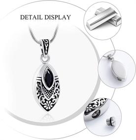 img 2 attached to 💎 Imrsanl Crystal Eye Cremation Jewelry: Memorial Charm Locket Necklace for Ashes - Keepsake Urn Jewelry for Men/Women