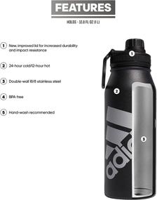 img 3 attached to Adidas Stainless Steel Insulated Bottle