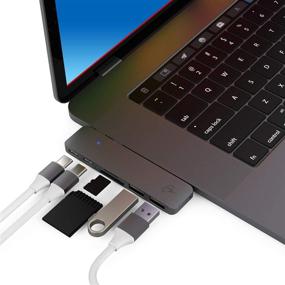 img 4 attached to 🔌 CharJenPro USB C Hub for MacBook Pro (M1) 16", 15", 13", 2020, 2019, 2018, MacBook Air 2020 (M1), 2019, 2018 - 100W Power, USB C Port, 2 USB 3.0, microSD, SD Card Reader - MacStick USBC Adapter