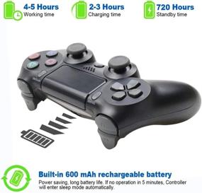 img 1 attached to 🎮 Enhance Your Gaming Experience with the Black Bluetooth Wireless Gamepad Controller for PS4 Console