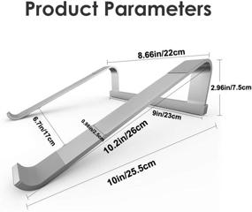 img 1 attached to 💻 Стойка для ноутбука SKYZONAL из алюминия серебристого цвета: вентилируемый и эргономичный подъемник для улучшенного комфорта.
