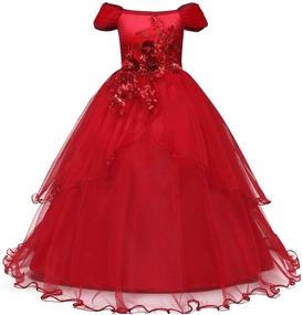 img 4 attached to 👗 TTYOVO Applique Girls' Clothing for Wedding, Birthday, and Princess Occasions