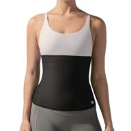 💪 women's black copper slim waist belt - enhanced workout compression for increased sweat & circulation (size s) logo