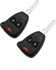 img 4 attached to 🔑 Брелок без ключа для замены автомобильный ключ для Chrysler Dodge Jeep - 3 кнопки OHT692427AA, набор из 2 штук