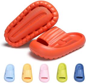 img 4 attached to Toddler Slippers Anti Collision Non Slip GREMBEB Boys' Shoes and Sandals