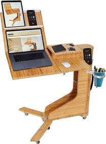 img 4 attached to 📚 Portable Foldable Desk: Ideal for Studying, Home Office, Writing. Convenient to Carry, Store, and Boasts a Modern Simple Design