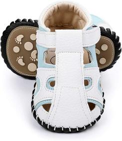 img 2 attached to 👞 TAREYKA Closed Toe Leather Anti Slip Boys' Sandals - Stylish & Safe Footwear