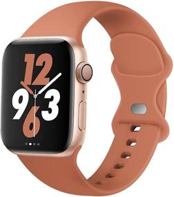 img 4 attached to 🍎 Силиконовый спортивный ремешок Acrbiutu для Apple Watch 38мм/40мм - коричневый, совместимый с iWatch SE Series 6/5/4/3/2/1 - для женщин и мужчин, размер S/M