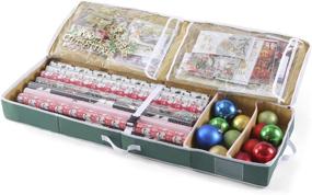img 3 attached to 🎁 Vencer 42&#34; Holiday Structured Wrap Storage Organizer: Ideal Under-Bed Container for Gift Bag Storage, Green VHO-009