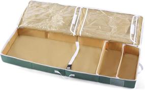 img 2 attached to 🎁 Vencer 42&#34; Holiday Structured Wrap Storage Organizer: Ideal Under-Bed Container for Gift Bag Storage, Green VHO-009