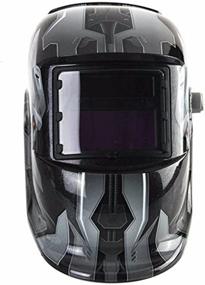 img 1 attached to Solar Powered Auto Darkening Welding Helmet with Adjustable Shade Range 4/9-13 - Mig Tig Arc Welder Mask Shield - Flaming Skull Design