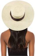 🏖️ femsée straw beach hat - trendy unisex flat top boater hat for sun protection logo