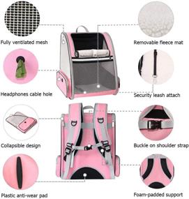 img 1 attached to 🐱 RAYMACE Pet Carrier Backpack for Cats and Small Dogs with Full Ventilation, Mesh Dog Hiking Backpack in Four Optional Colors for Enhanced SEO