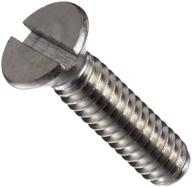 🔩 premium stainless steel slotted threaded fasteners: machine finish screws logo