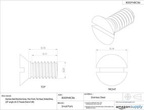 img 1 attached to 🔩 Высококачественные нержавеющие слотированные резьбовые крепежные изделия: винты с машинной отделкой