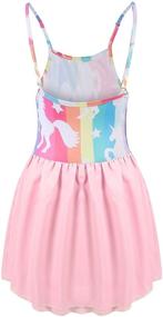 img 3 attached to TOTATNON Gymnastics Ballerina GRTT Pink Unicorn S140 Girls' Clothing in Skirts & Skorts