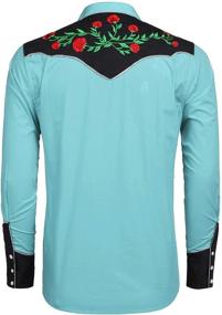 img 1 attached to 👕 COOFANDY Embroidered Western Men's Shirts: Stylish & Casual Attire