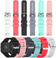 colorful silicone waterproof replacement bracelet strap compatible with yamay sw021 sw023 🌈 id205l id205u id205s smart watch - wristbands for sw021 sw023 id205l id205u id205s logo