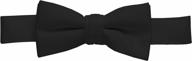👔 adjustable pre tied boys' bow tie in satin solid - holdem accessories logo