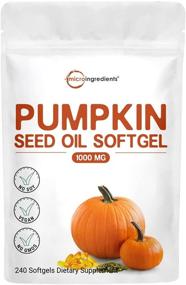 img 3 attached to 🎃 Premium Maximum Strength Pumpkin Seed Oil Capsules (1000mg) - Supports Urinary, Bladder, and Prostate Health - 240 Liquid Soft-gels - No GMOs - Vegan Supplement