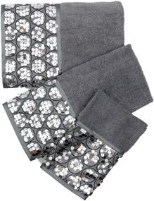 img 2 attached to Silver Popular Bath Towels - Sinatra Collection, 3-Piece Set for Enhanced SEO