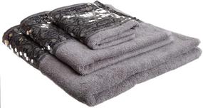 img 1 attached to Silver Popular Bath Towels - Sinatra Collection, 3-Piece Set for Enhanced SEO