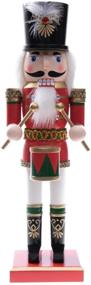 img 3 attached to 🥁 Clever Creations Red Drummer 14 Inch Traditional Wooden Nutcracker: Festive Christmas Décor for Shelves and Tables - Shop Now!