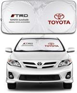 🌞 trd car sunshade: premium windshield visor cover for yaris, 4runner, levin, vios, and more - uv protection & window film logo