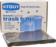 🪰 stout insect-repellent trash bags with pest-guard: 30 gallons, 2 mil, 33 x 40, black - 90/carton logo