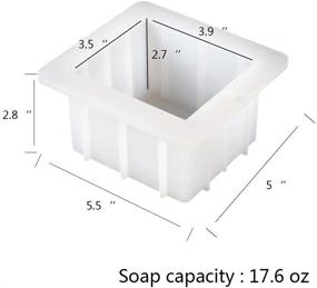 img 3 attached to 🧼 NICOLE Small Loaf Soap Mold - Silicone Mould for DIY Handmade Square Soap with Swirl Making Tools