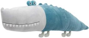 img 1 attached to 🐊 Cuddle Barn GOBO The Gator - Plush Toy Hugging Pillow in Super Soft Teal Green, Measures 25 Inches