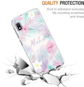 img 1 attached to 🌺 Eouine Samsung Galaxy A10e Case: Clear Patterned Ultra Slim Shockproof Cover for A10e Smartphone (Aloha)