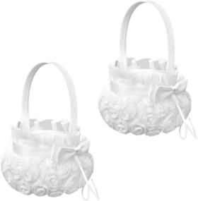 img 4 attached to VOSAREA Wedding Baskets Confetti Supplies