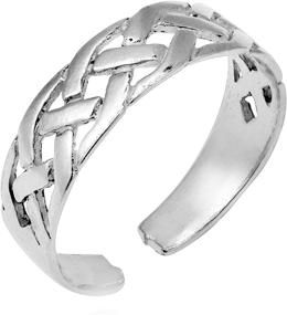 img 4 attached to ✨ AeraVida Celtic Knot .925 Sterling Silver Toe Ring or Pinky Ring: A Timeless Interwoven Beauty