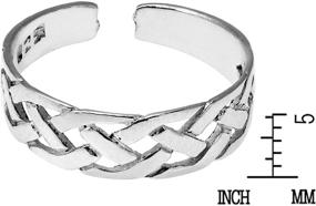 img 1 attached to ✨ AeraVida Celtic Knot .925 Sterling Silver Toe Ring or Pinky Ring: A Timeless Interwoven Beauty