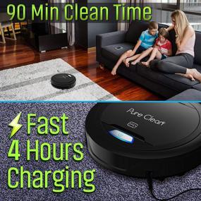 img 3 attached to 🤖 SereneLife Robot Vacuum Cleaner - Upgraded Lithium Battery for 90 Min Run Time - Ideal for Carpet and Hardwood Floor Cleaning - PUCRC26B