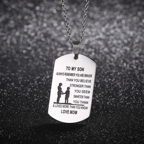 img 2 attached to 🏅 GAGAFEEL You are Braver Than You Believe Necklace: Hand Stamped Stainless Steel Pendant - Unisex Family Gift