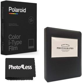 img 4 attached to Polaroid Black Frame Color Film for i-Type (8 Exposures) + Cloth + Black Album - Holds 32 Photos