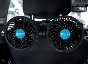 img 4 attached to 🚗 QIFUN Electric Car Fans: Portable Rear Seat Passenger Cooling Air Fan - 4 Inches, 360° Rotatable - Ideal for Vehicles, SUVs, RVs, Boats