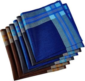 img 4 attached to 👔 Premium Quality 100% Cotton Men's Handkerchiefs - Essential Accessories for Every Gentleman