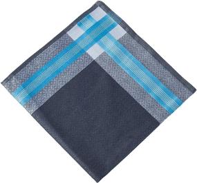 img 2 attached to 👔 Premium Quality 100% Cotton Men's Handkerchiefs - Essential Accessories for Every Gentleman
