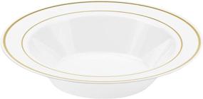 img 1 attached to 🍲 NYHI 14-Ounce Disposable Plastic Soup Bowls (50 Pack), Single Use Recyclable Dinnerware for Household, Restaurant, Weddings & Parties - BPA-free, Durable, Heat-Resistant Soup Plates & Salad Bowls