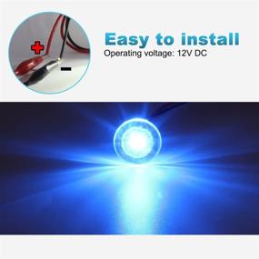 img 2 attached to 🌊 Partsam 4Pcs 1-1/4" Livewell Blue LED Deck Step Lights for Gardens, Yards & Staircases - Waterproof Mini Round Boat Lights for 12V Interior & Exterior Lighting Under Water IP68