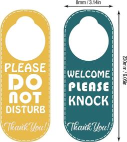 img 3 attached to 🚪 Double Sided Leather Door Hanger: Please Do Not Disturb on Front, Welcome Please Knock on Back