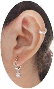 img 2 attached to Earrings Sterling Cartilage Click Top Fashion