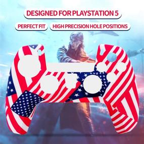 img 3 attached to 🎮 Enhanced Protection and Grip: 2 Pack PS5 Controller Cover Skin Protector with Thumb Grips Cases for Playstation 5 (Red+Black)