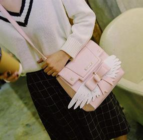 img 2 attached to 🌸 GK-O Card Captor Kinomoto Sakura Wings Handbag: Cute Lolita Girls Shoulder Bag in Kawaii Japanese Style