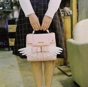 img 3 attached to 🌸 GK-O Card Captor Kinomoto Sakura Wings Handbag: Cute Lolita Girls Shoulder Bag in Kawaii Japanese Style